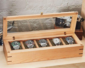 Wolf Watch Box WOLF Analog/Shift Flatiron II 5-Piece Watch Box