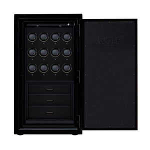 WOLF Onyx / Gunmetal WOLF Atlas 12 Piece Winder Safe