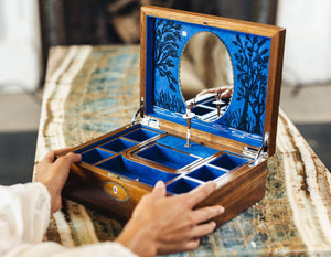 WOLF Ballet Swan Lake Walnut Wood WOLF Ballet Musical Jewelry Box