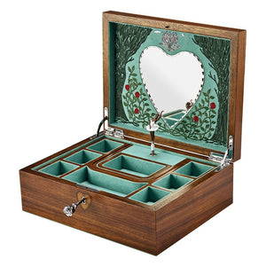 WOLF Sleeping Beauty Walnut Wood WOLF Ballet Musical Jewelry Box - Swan Lake Walnut Wood