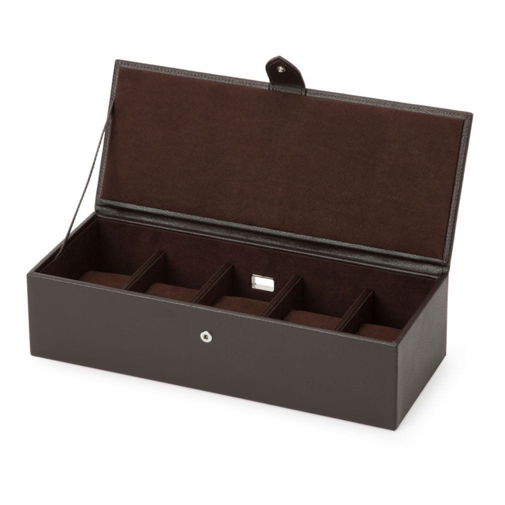 WOLF WOLF Blake 5 Piece Watch Box - Brown