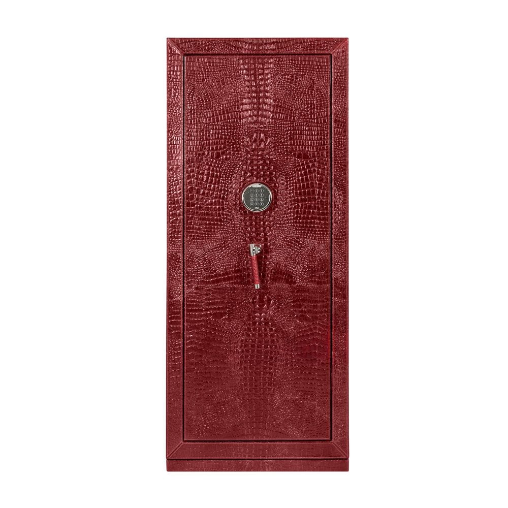 WOLF WATCH SAFE Red Croco WOLF Churchill 12 Piece Winder Safe
