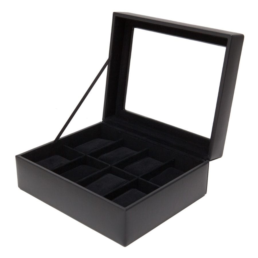 WOLF Watch Box Black WOLF Heritage 8 Piece Watch Box