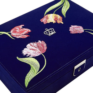 WOLF Jewelry Box Deep Blue WOLF Royal Asscher Medium Jewelry Box