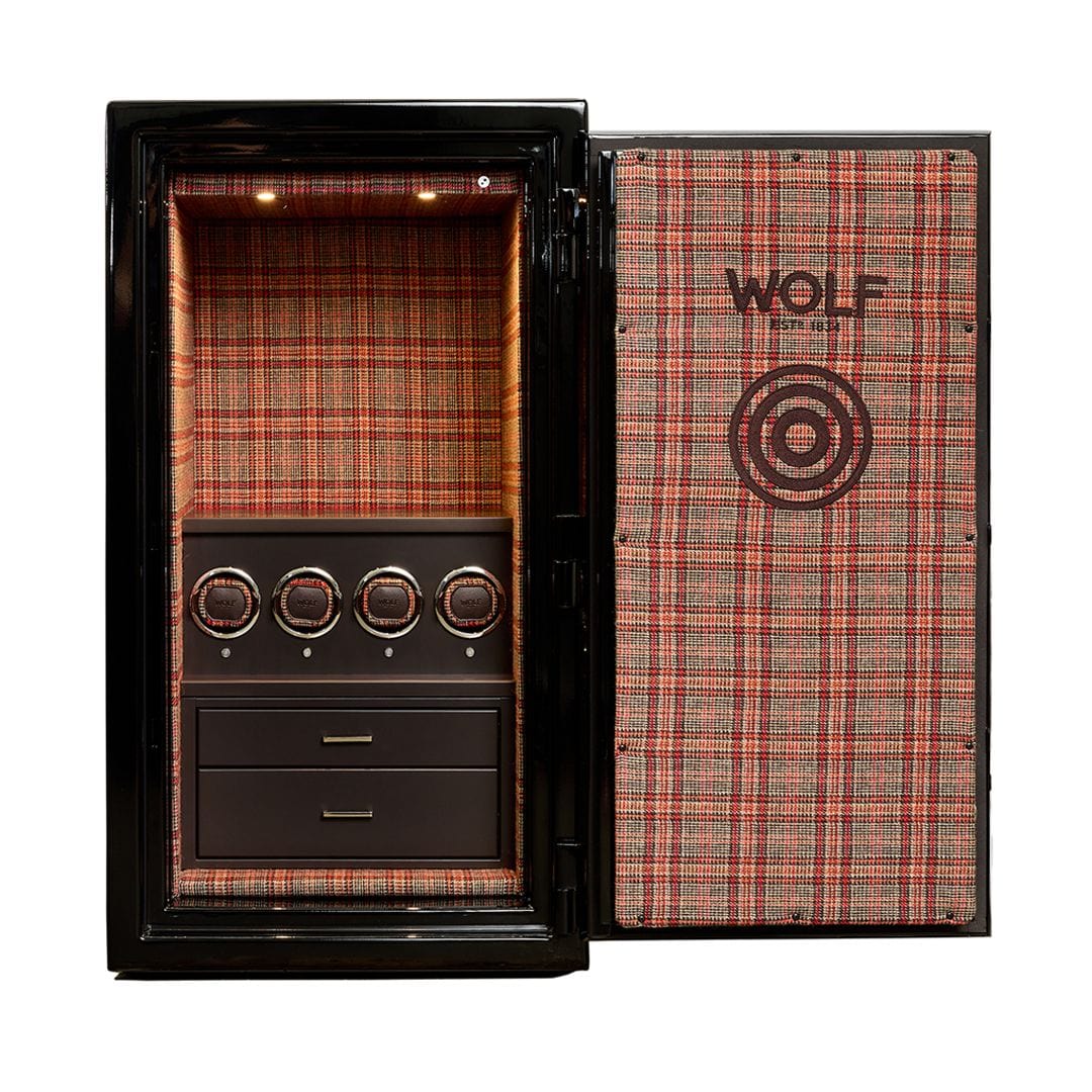 WOLF Watch Winders WOLF WM BROWN ATLAS 4 PC WINDER SAFE