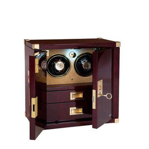 Rapport London Watch Winder 2 Watch Mariner's Chest Mahogany Watch Winder