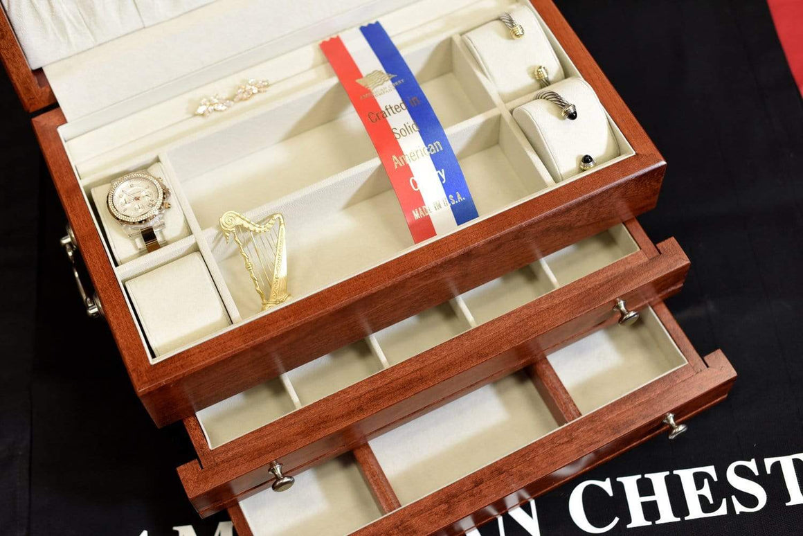 American Chests Jewelry Chest American Chests #J02 FIRST LADY - 2 Draw Jewelry Chest