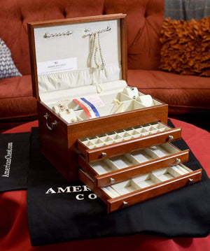 American Chests Jewelry Chest American Chests #J03 MAJESTIC - 3 Draw Jewelry Chest