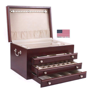 American Chests Jewelry Chest American Chests #J03 MAJESTIC - 3 Draw Jewelry Chest