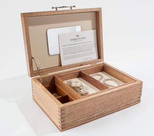 American Chests Jewelry Chest American Chests #JNE00 American, Solid Mahogany Jewel Chest; Made in USA!