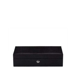 Rapport London Brompton Black Leather 5 Watch Collector Box