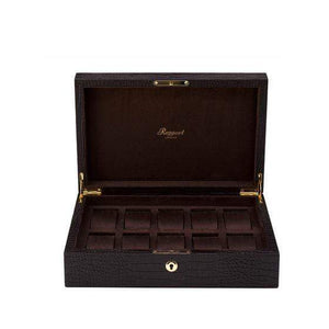 Rapport London Brompton Brown Leather 10 Watch Collector Box