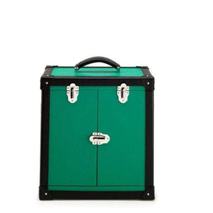 Rapport London Deluxe Jewelry Trunk, Green Leather