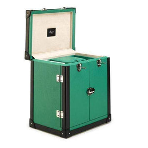 Rapport London Deluxe Jewelry Trunk, Green Leather