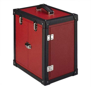 Rapport London Deluxe Jewelry Trunk Red Leather