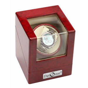 Diplomat Watch Winders Diplomat 31-405 Estate Cherry Wood Finish Single Watch Winder