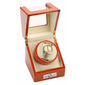 Diplomat Watch Winders Diplomat 31-406 Estate Burl Wood Finish Single Watch Winder