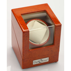 Diplomat Watch Winders Diplomat 31-406 Estate Burl Wood Finish Single Watch Winder