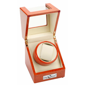 Diplomat Watch Winders Diplomat 31-406 Estate Burl Wood Finish Single Watch Winder