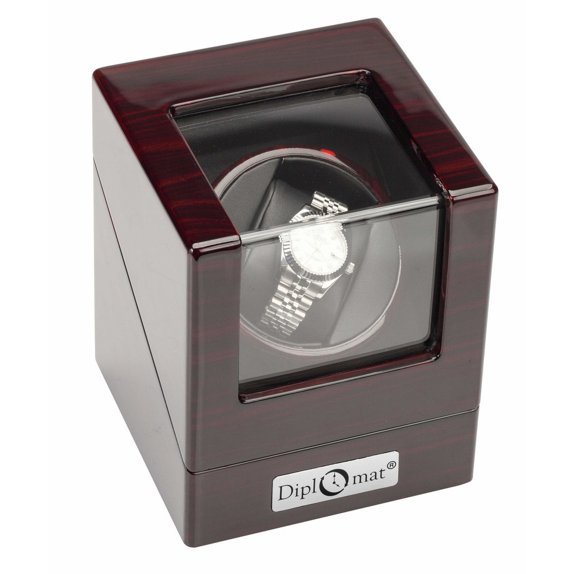 Diplomat Watch Winders Diplomat 31-407 Estate Ebony Wood Finish Single Watch Winder