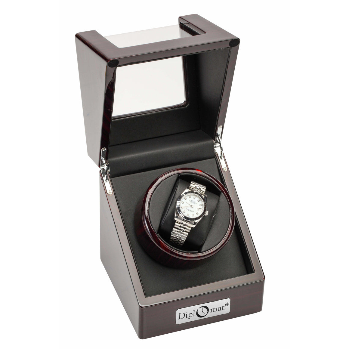 Diplomat Watch Winders Diplomat 31-407 Estate Ebony Wood Finish Single Watch Winder