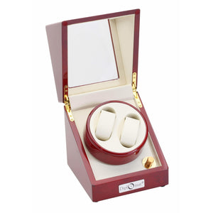 Diplomat Watch Winders Diplomat 31-410 Estate Cherry Wood Finish Double Watch Winder