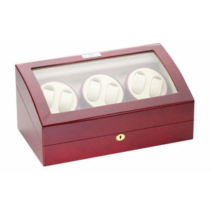 Diplomat Watch Winders Diplomat 31-416 Estate Cherry Wood Finish Six Watch Winder