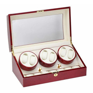 Diplomat Watch Winders Diplomat 31-416 Estate Cherry Wood Finish Six Watch Winder
