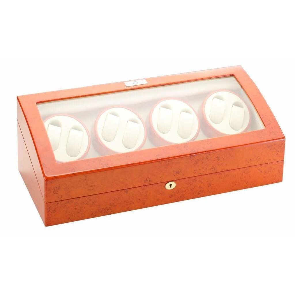 Diplomat 31-419 Estate Burl Wood Finish Eight Watch Winder LUX