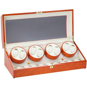 Diplomat Watch Winders Diplomat 31-419 Estate Burl Wood FinishEight Watch Winder