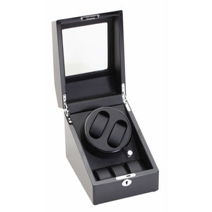 Diplomat Watch Winders Diplomat 31-424 Gothica Black Wood Double Watch Winder