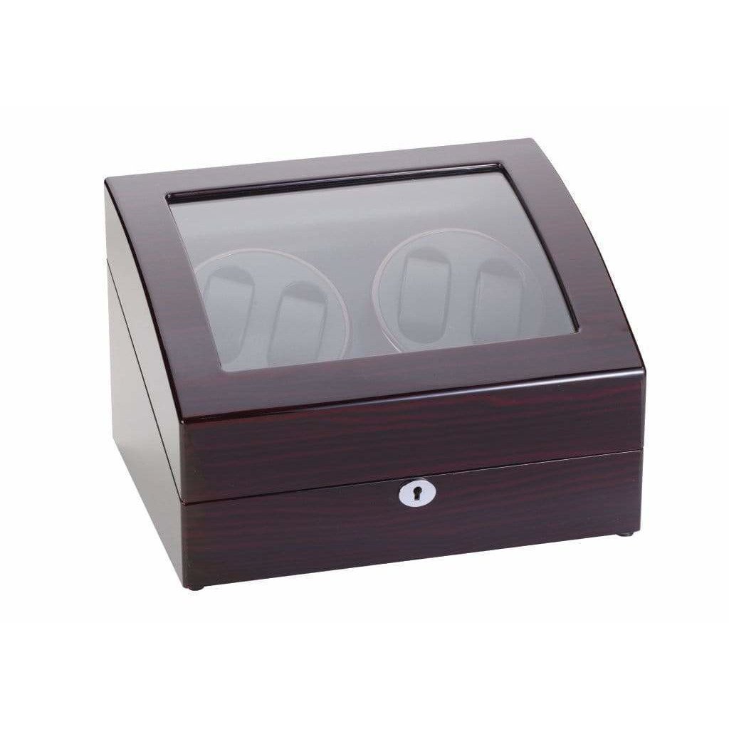 Diplomat Watch Winders Diplomat 31-426 Gothica Ebony Wood Finish Quad Watch Winder