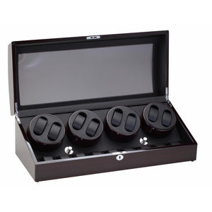 Diplomat Watch Winders Diplomat 31-428 Gothica Ebony Wood Finish Eight Watch Winder