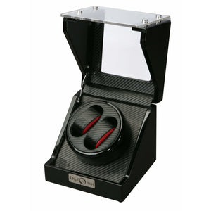 Diplomat Watch Winders Diplomat 31-475 Gothica Black Wood Double Watch Winder