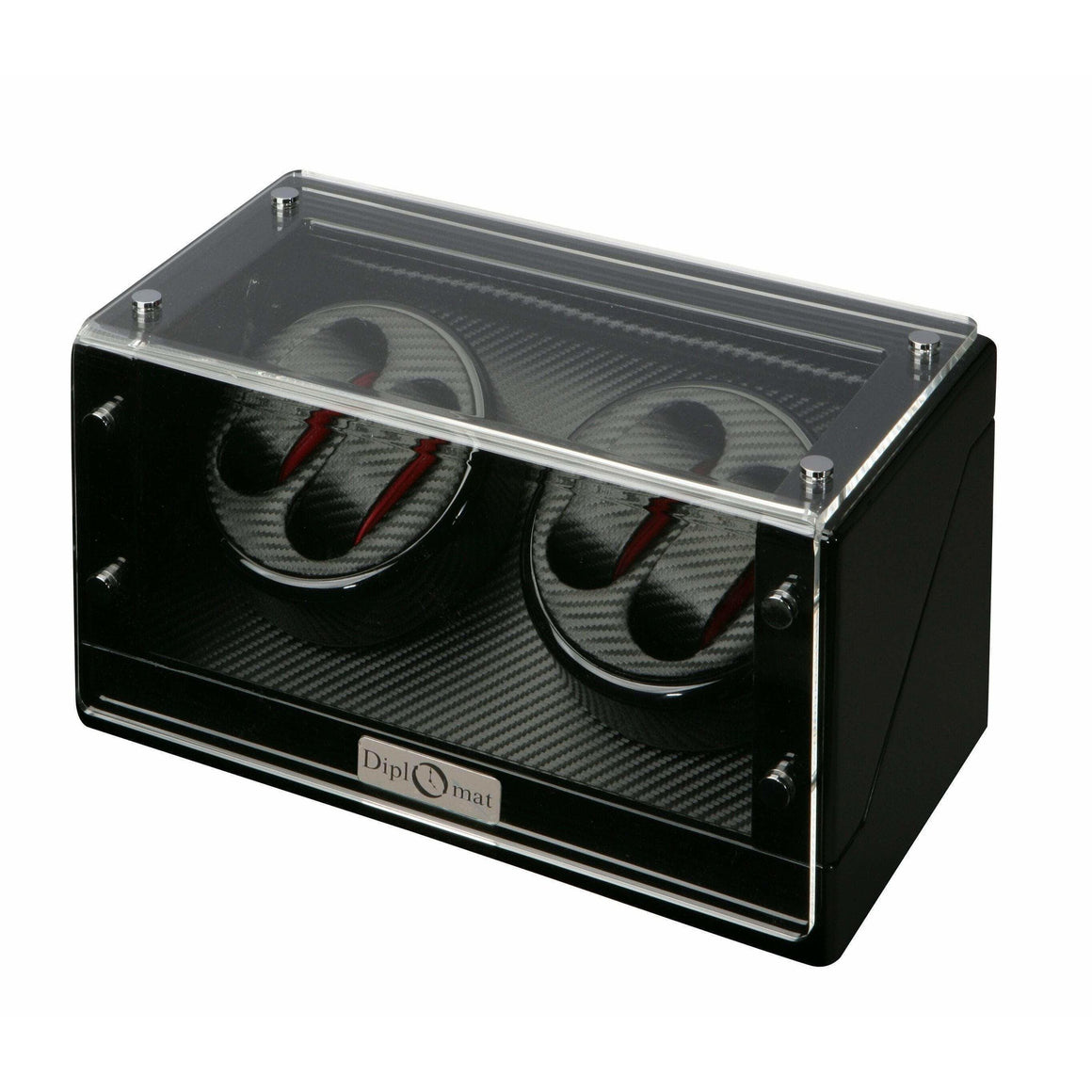 Diplomat Watch Winders Diplomat 31-476 Gothica Black Wood Quad Watch Winder