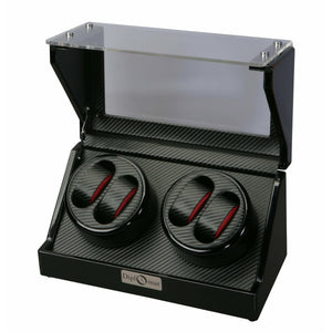 Diplomat Watch Winders Diplomat 31-476 Gothica Black Wood Quad Watch Winder