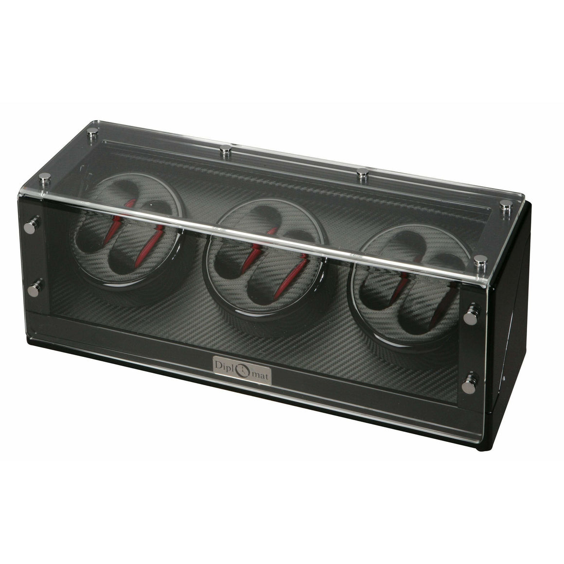 Diplomat Watch Winders Diplomat 31-477 Gothica Black Wood Six Watch Winder