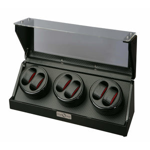 Diplomat Watch Winders Diplomat 31-477 Gothica Black Wood Six Watch Winder