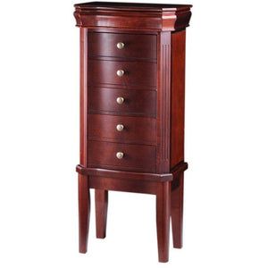 Diplomat Jewelry Chest Diplomat 31-557 Cherry Wood Finish Jewelry Armoire