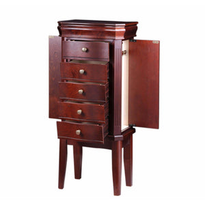 Diplomat Jewelry Chest Diplomat 31-557 Cherry Wood Finish Jewelry Armoire