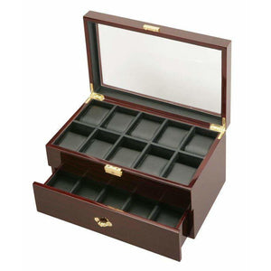 Diplomat Watch Case Diplomat 31-57701 Ebony Wood Finish Twenty Watch Case