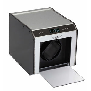 Diplomat Watch Winders Diplomat 34-112 Illuminum LED Lit Silver Aluminum Single Watch Winder