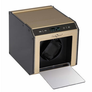 Diplomat Watch Winders Diplomat 34-114 Illuminum LED Lit Champagne Aluminum Single Watch Winder