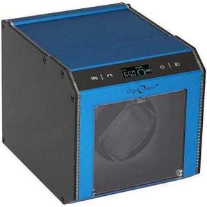 Diplomat Watch Winders Diplomat 34-115 Illuminum LED Lit Blue Aluminum Single Watch Winder