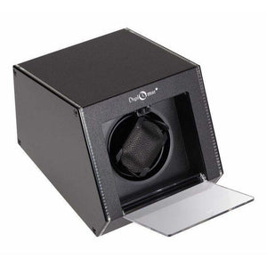 Diplomat Watch Winders Diplomat 34-150 Illuminum LED Lit Black Aluminum Single Watch Winder