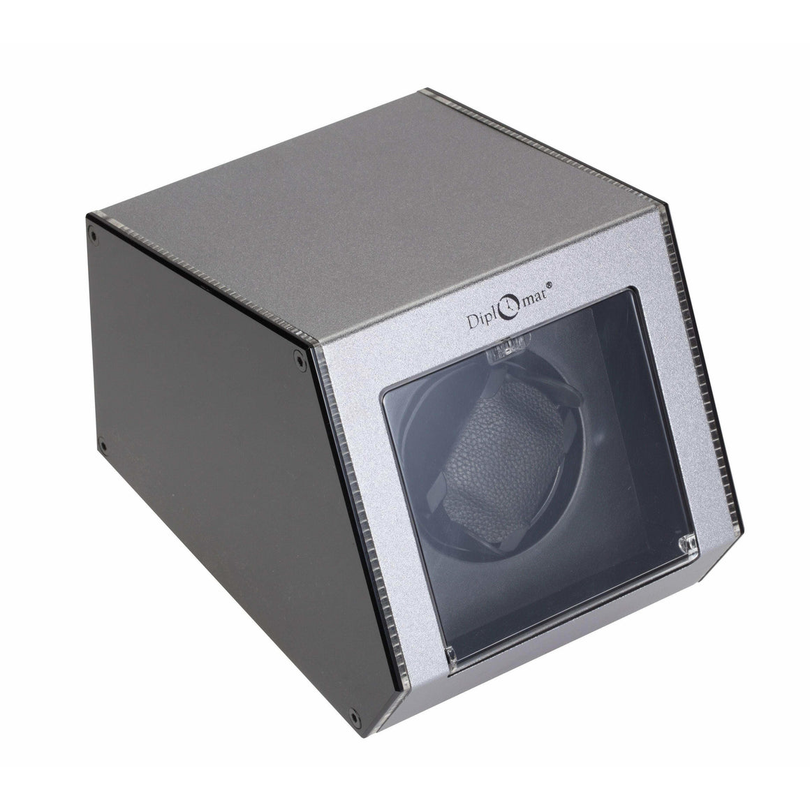 Diplomat Watch Winders Diplomat 34-151 Illuminum LED Lit Gray Aluminum Single Watch Winder