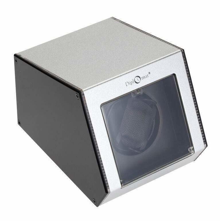 Diplomat Watch Winders Diplomat 34-152 Illuminum LED Lit Silver Aluminum Single Watch Winder