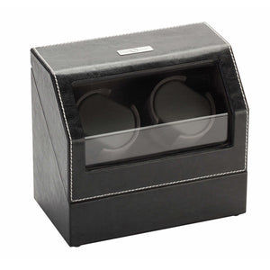 Diplomat Watch Winders Diplomat 34-502 Black Leather Double Watch Winder
