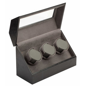 Diplomat Watch Winders Diplomat 34-503 Black Leather Triple Watch Winder