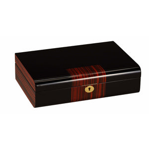 Diplomat Watch Case Diplomat 34-657 Black Wood Ten Watch Storage Case